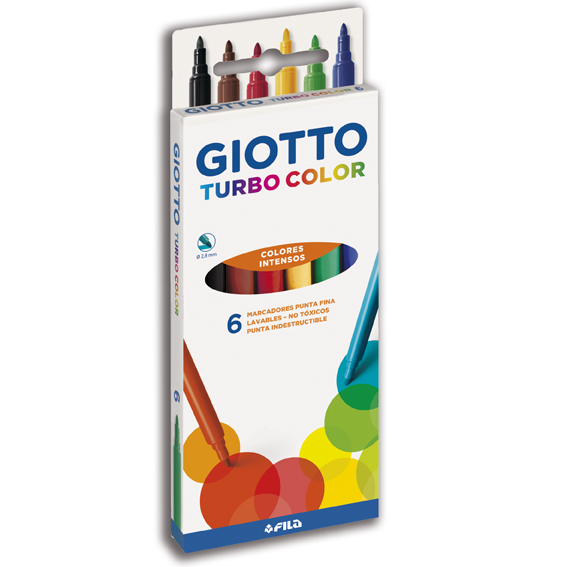 (40000ES) MARCADOR GIOTTO X6 COLORES - ESCOLAR - MARCADORES