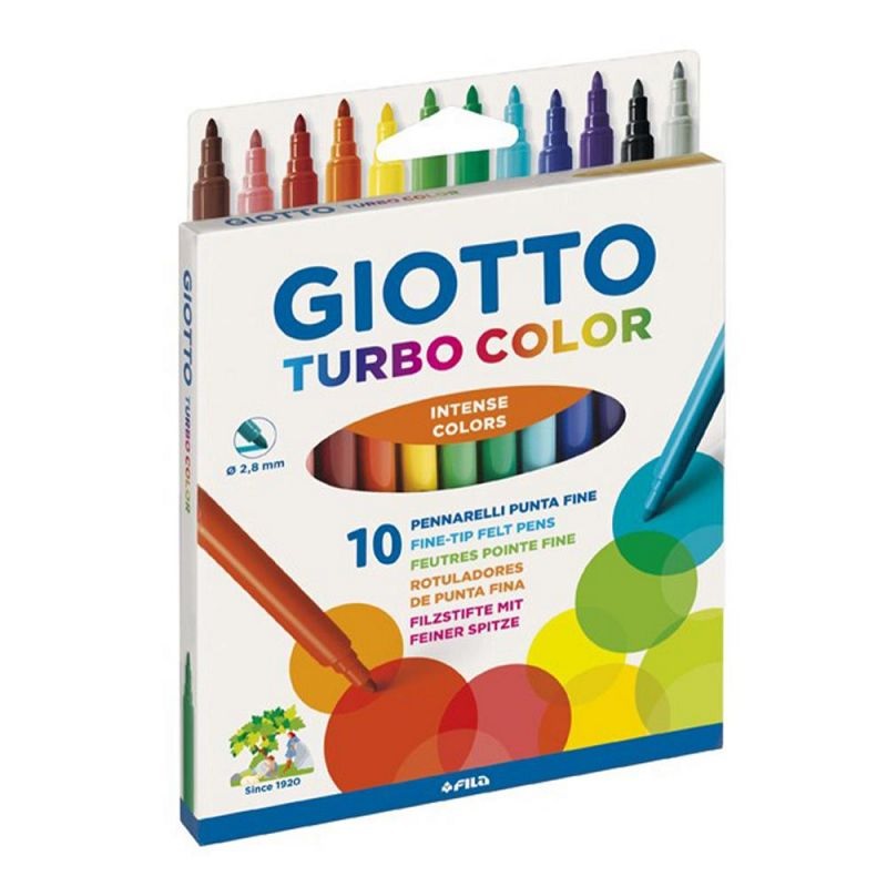 (401100ES) MARCADOR GIOTTO X10 COLORES - ESCOLAR - MARCADORES