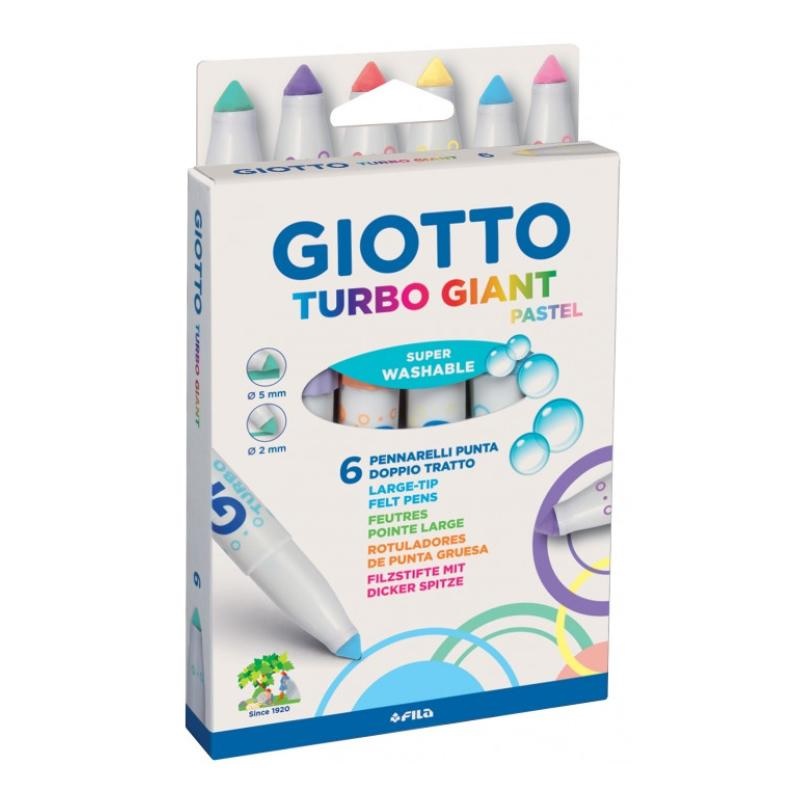 (431000) MARCADOR GIOTTO GIAN PASTEL 6 COLOR - ESCOLAR - MARCADORES