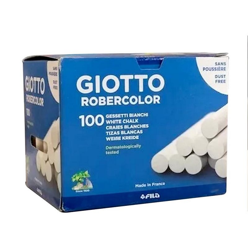 (538900ES) TIZA GIOTTO ROBERCOLOR X100 BLANCA - ESCOLAR - TIZAS