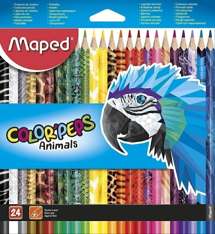 (832224) LAPIZ DE COLOR MAPED X24 ANIMAL - ESCOLAR - LAPICES