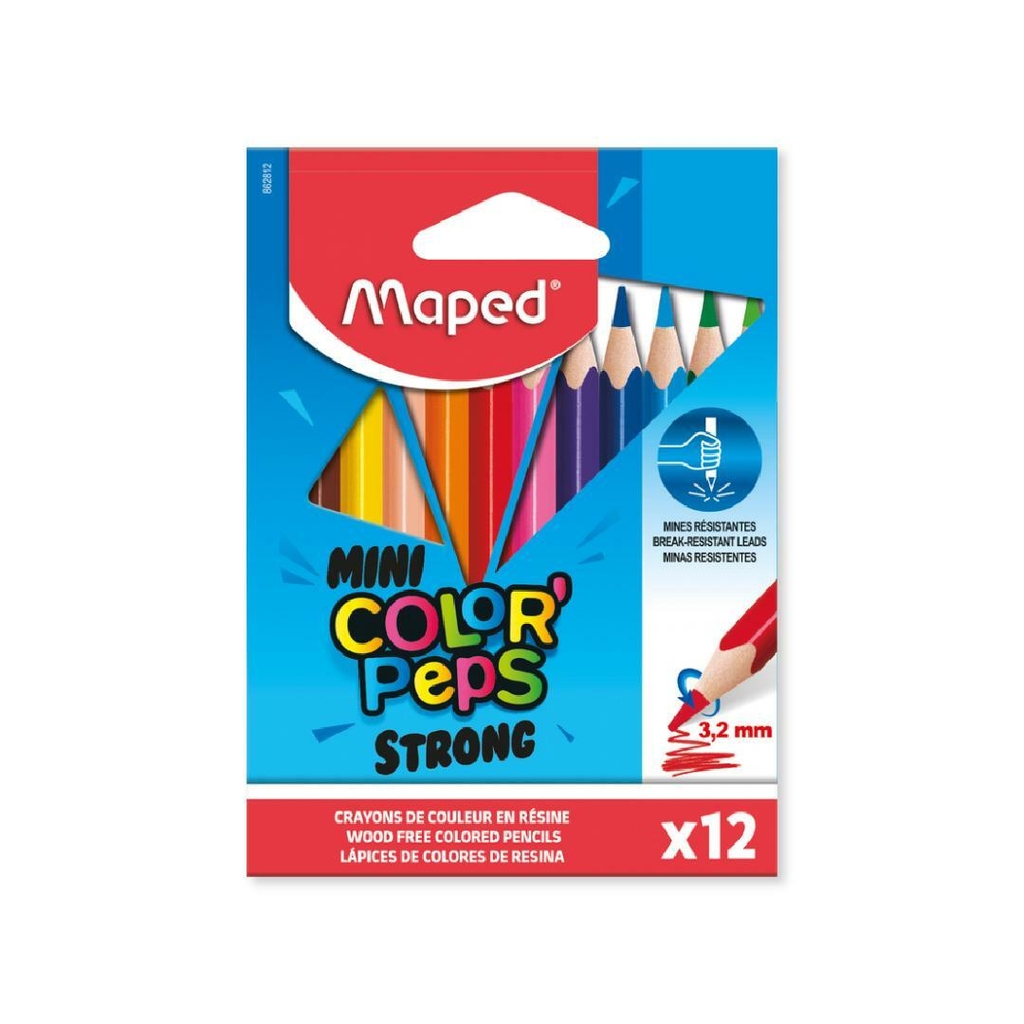 (862812) LAPIZ DE COLOR MAPED X12 STRONG COR - ESCOLAR - LAPICES