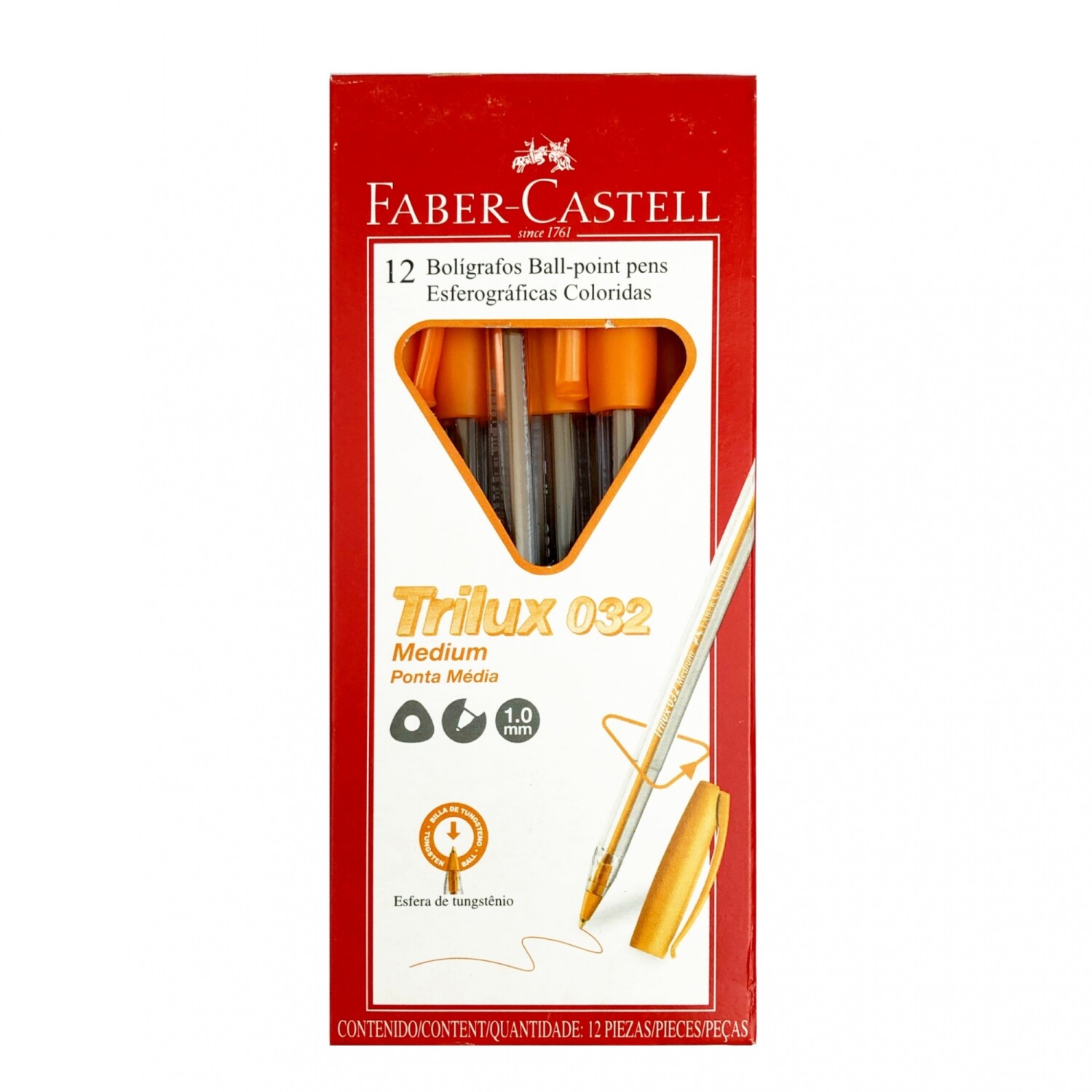 (CON110J) BOL FABER-CASTELL TRILUX 032 NARANJ - ESCOLAR - BOLIGRAFOS