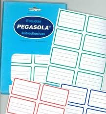(CON217) ETIQUETA PEGASOLA A6 ESCOLAR - COMERCIAL - ETIQUETAS
