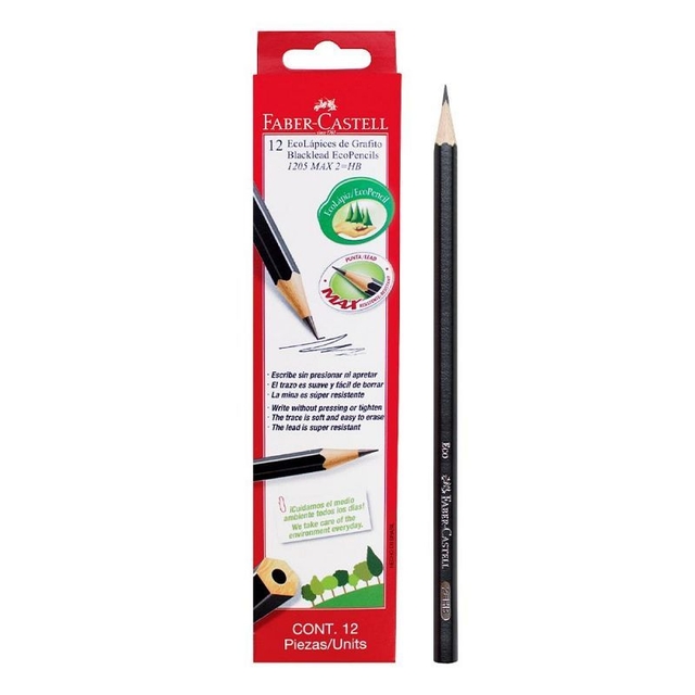 (CON33) LAPIZ NEGRO FABER-CASTELL X12 1205 - ESCOLAR - LAPICES