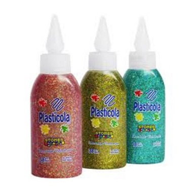 (CON49O) ADHES PLASTICOLA GLITTER 40GRS ORO - ESCOLAR - ADHESIVOS