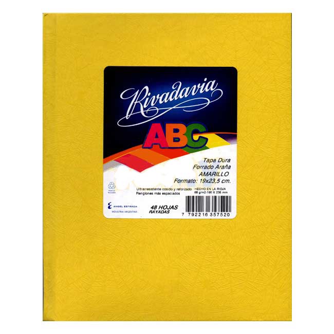 (CON73A) CUAD.T/D ABC 50HS ARAA RAYADO AMAR - ESCOLAR - CUADERNOS