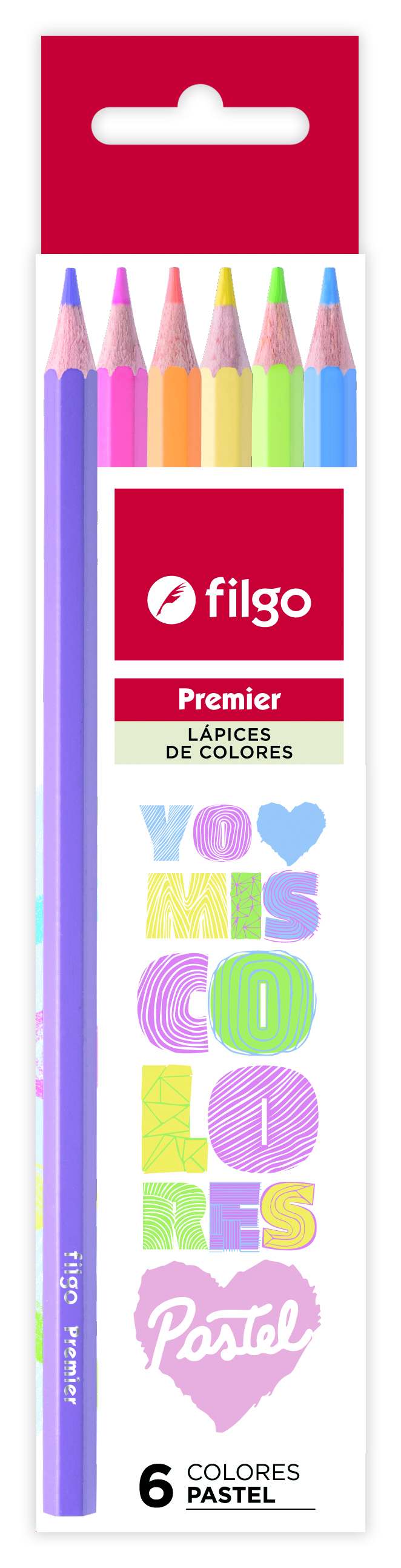 (FIL14) LAPIZ DE COLOR FILGO X6 PASTEL - ESCOLAR - LAPICES