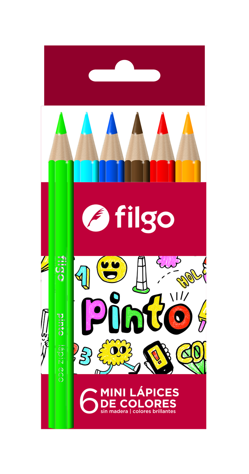 (FIL71) LAPIZ DE COLOR FILGO X6 CORTOS - ESCOLAR - LAPICES