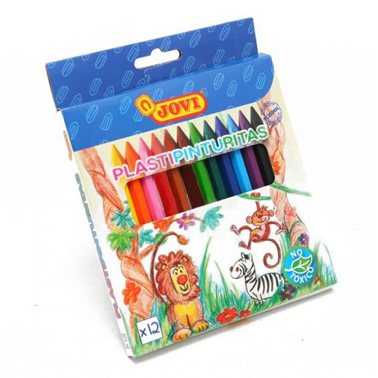 (FLO04) PLASTIPINTURITA JOVI X12 - ESCOLAR - CRAYONES