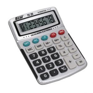 (LAM30) CALCU ECAL MED 8DIG TC25 C/PILAS - COMERCIAL - CALCULADORAS