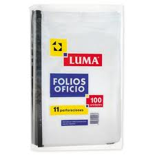 (LUM07) FOLIOS LUMA OFICIO STANDAR X100 - COMERCIAL - FOLIOS