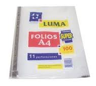(LUM19) FOLIOS LUMA A4 SUPER X100 - SUMINISTROS ESCOLARES - FOLIOS