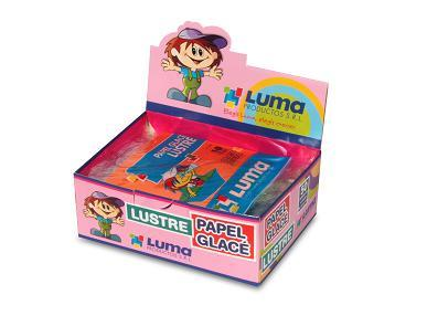 (LUM27L) PAPEL GLACE LUMA 10X10 LUSTRE 10HJS - ESCOLAR - PAPEL GLASE