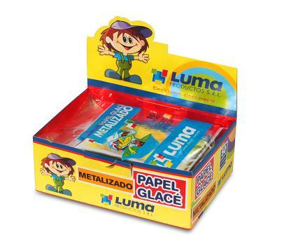 (LUM27M) PAPEL GLACE LUMA 10X10 METAL 10HJS - ESCOLAR - PAPEL GLASE