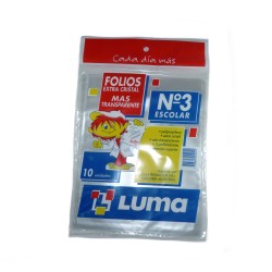 (LUM31) FOLIOS LUMA PP ESCOLAR N3 X10 COME - COMERCIAL - FOLIOS