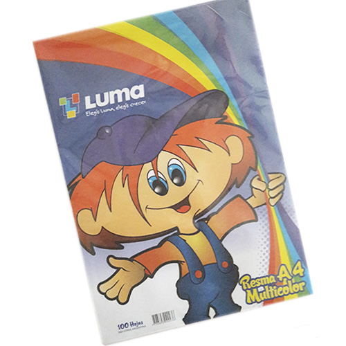 (LUM32) RESMA OFICIO MULTICOLOR 100HJS 70GR - COMERCIAL - RESMAS