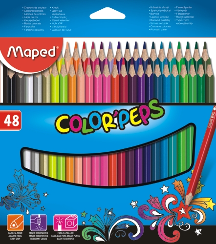 (MAP212) LAPIZ DE COLOR MAPED X48 LARGOS - ESCOLAR - LAPICES