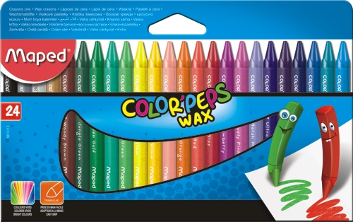 (MAP216) CRAYONES DE CERA MAPED X24 1013 - ESCOLAR - CRAYONES