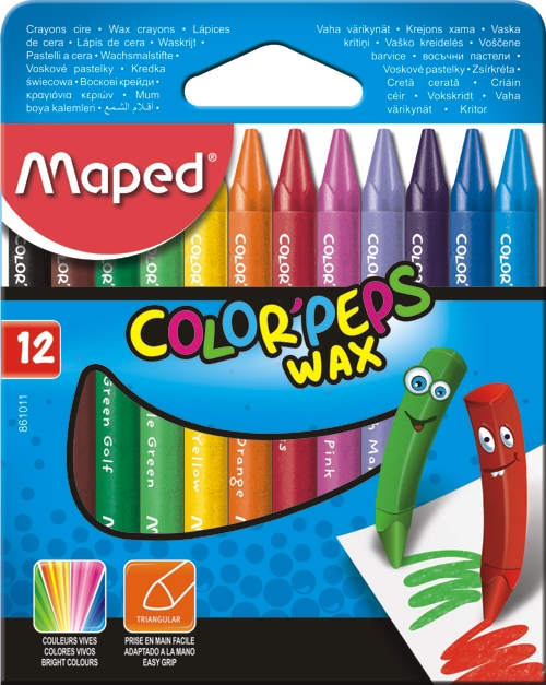 (MAP242) CRAYONES DE CERA MAPED X12 1011 - ESCOLAR - CRAYONES