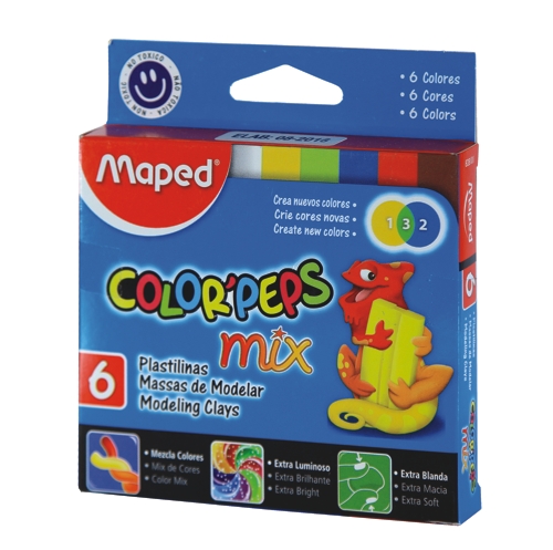 (MAP370) PLASTILINA MAPED STD X6 SURTIDAS - ESCOLAR - PLASTILINAS