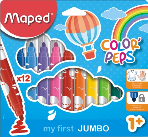 (MAP97) MARCADOR MAPED JUMBO X12 6020 - ESCOLAR - MARCADORES