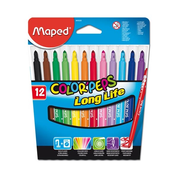 (MAP98) MARCADOR MAPED LONG LIFE X12 5020LM - ESCOLAR - MARCADORES