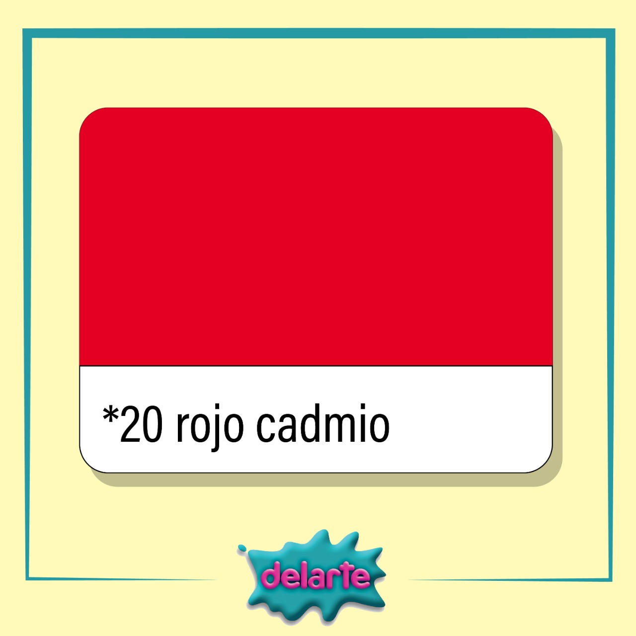 (MOD01RC) ACRILICO DELARTE 50CC ROJO CADMIO - ARTISTICA - PINTURA ACRILICA