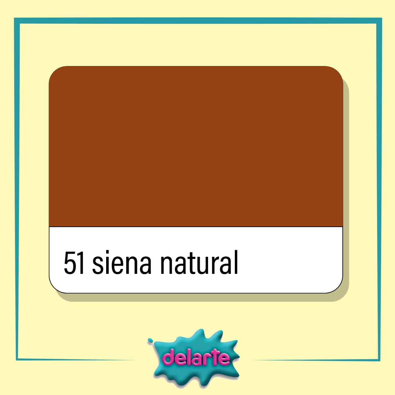 (MOD01SN) ACRILICO DELARTE 50CC SIENA NATURAL - ARTISTICA - PINTURA ACRILICA