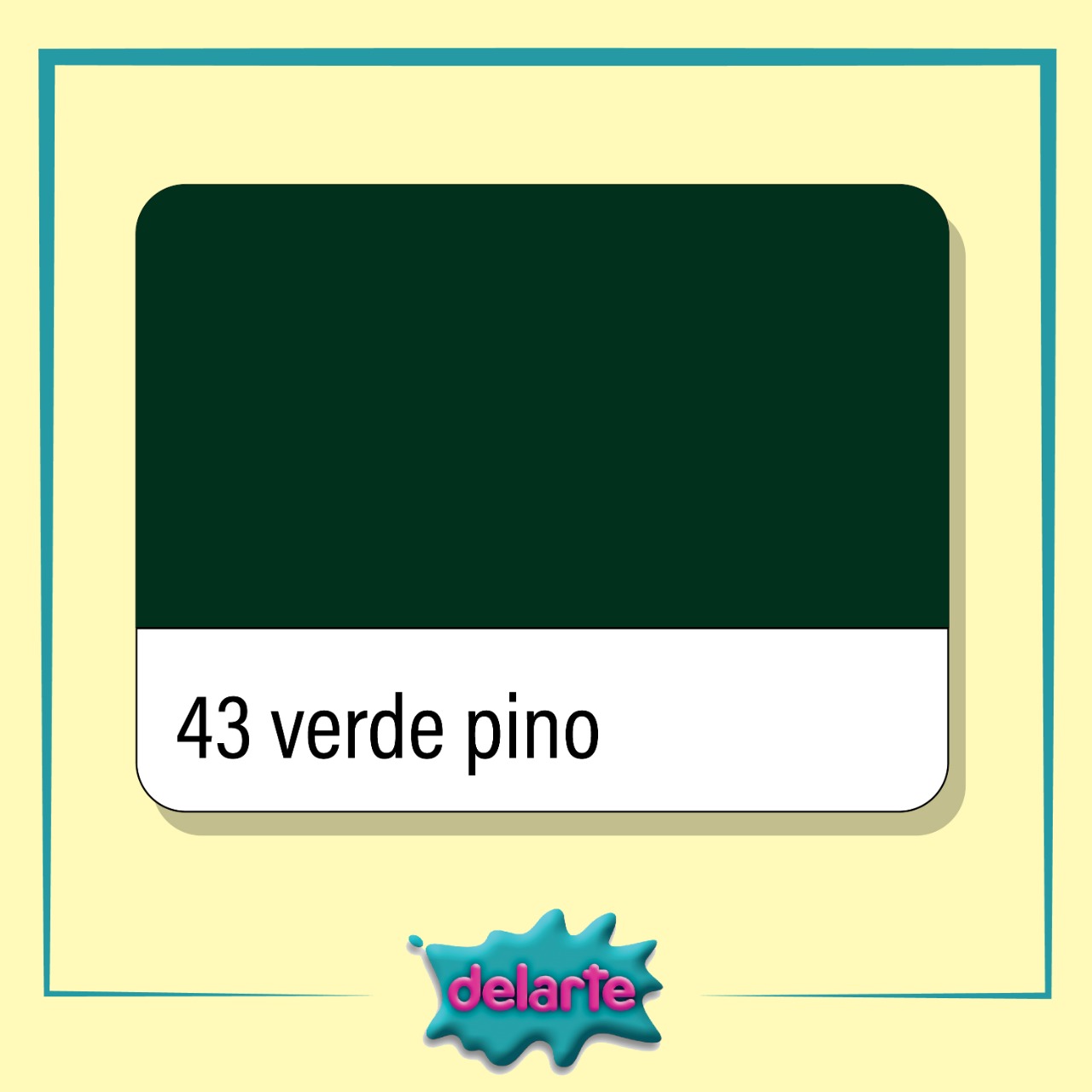 (MOD01VP) ACRILICO DELARTE 50CC VERDE PINO - ARTISTICA - PINTURA ACRILICA