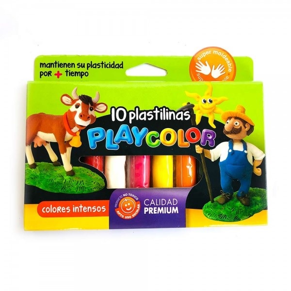 (MOD10) PLASTILINA PLAYCOLOR X10 UNID. - ESCOLAR - PLASTILINAS