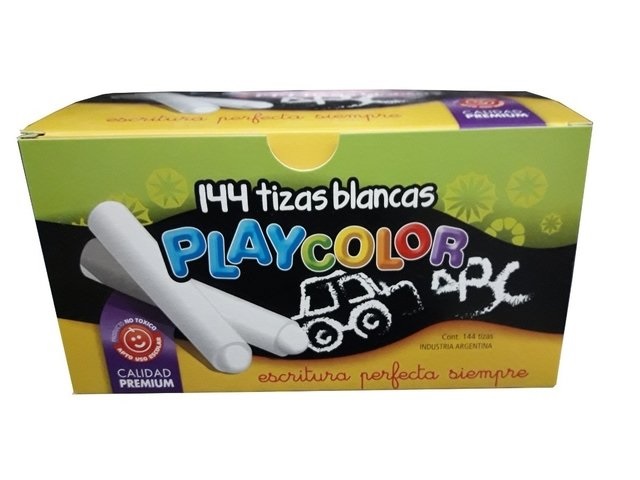 (MOD12) TIZA PLAYCOLOR ESCOLAR BLANCA X144 - ESCOLAR - TIZAS