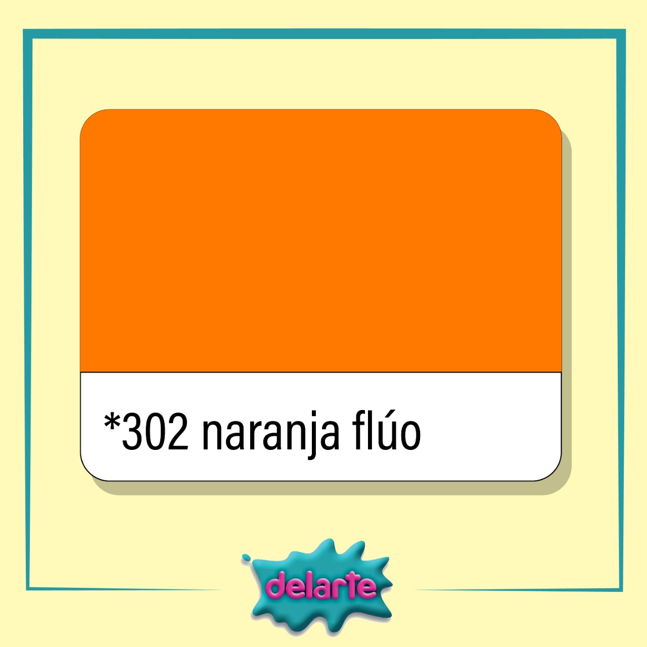 (MOD35J) ACRILICO DELARTE 50CC FLUO NARANJA - ARTISTICA - PINTURA ACRILICA