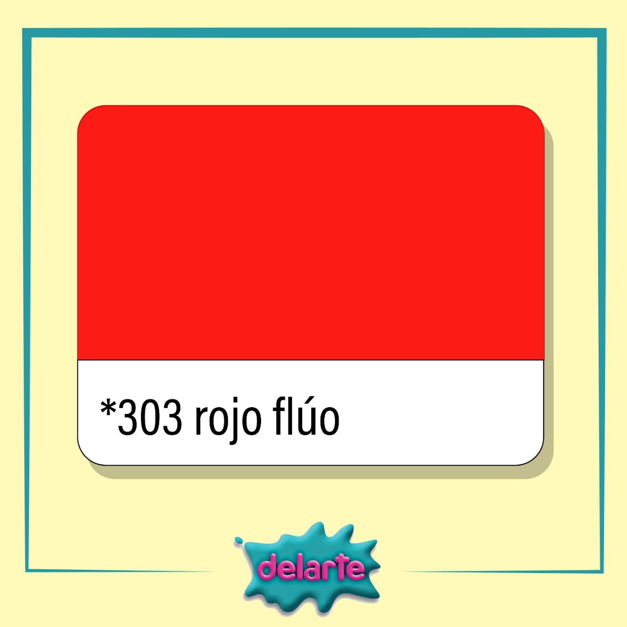 (MOD35R) ACRILICO DELARTE 50CC FLUO ROJO - ARTISTICA - PINTURA ACRILICA