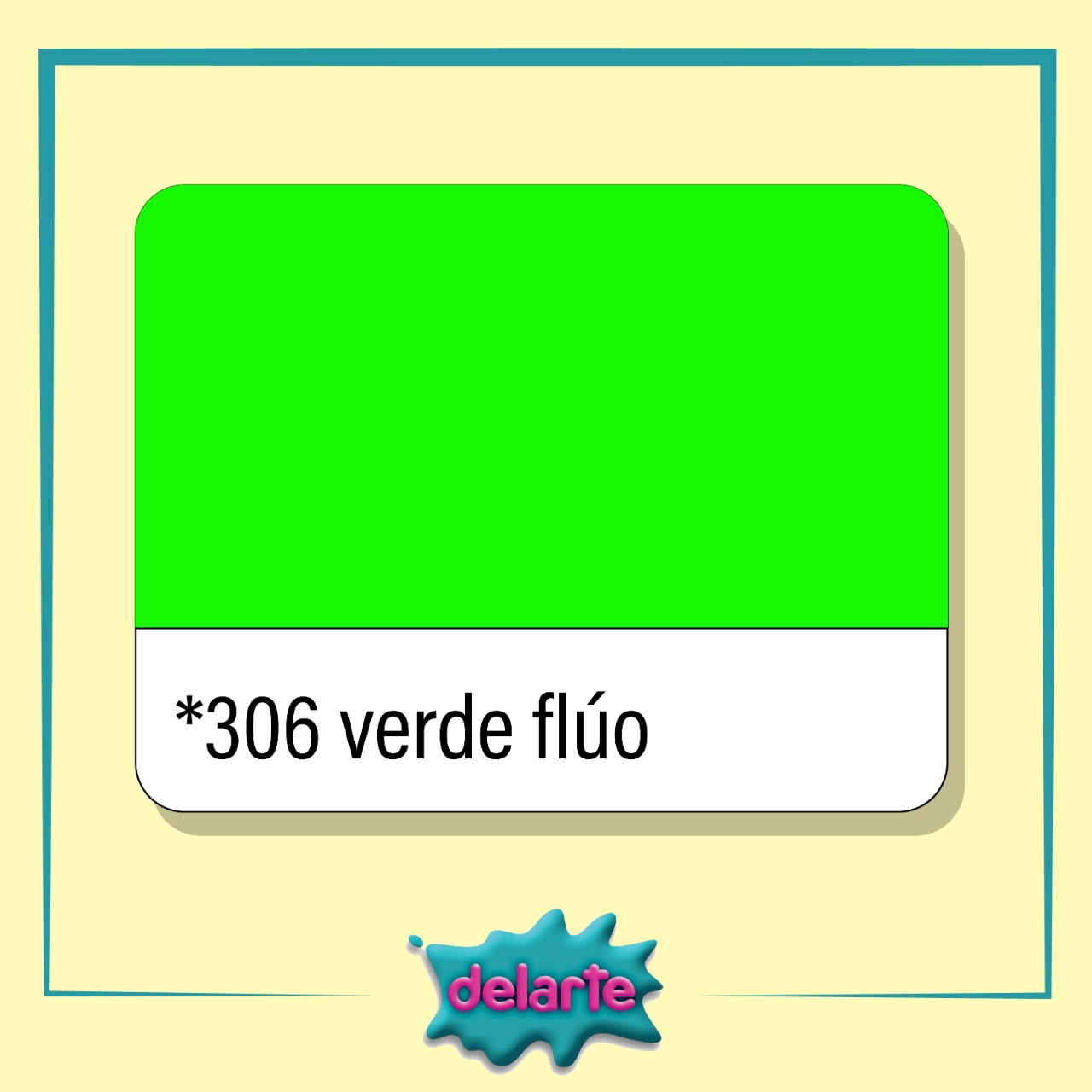 (MOD35V) ACRILICO DELARTE 50CC FLUO VERDE - ARTISTICA - PINTURA ACRILICA