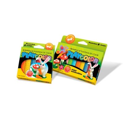 (MOD36) PLASTILINA PLAYCOLOR X6 UNID. - ESCOLAR - PLASTILINAS