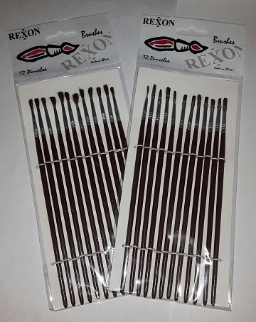(REX130-1) PINCEL DE MADERA CHATO N01 - ESCOLAR - PINCEL ESCOLAR