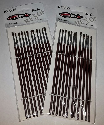 (REX130-5) PINCEL DE MADERA CHATO N05 - ESCOLAR - PINCEL ESCOLAR
