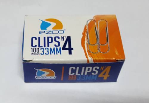 (SIF04) CLIPS EZCO N04 E/CAJITA 100UNID. - COMERCIAL - CLIPS