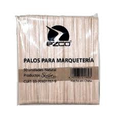 (SIF34) PALITO DE HELADO EZCO NATURAL X50 - ESCOLAR - PALITOS HELADO