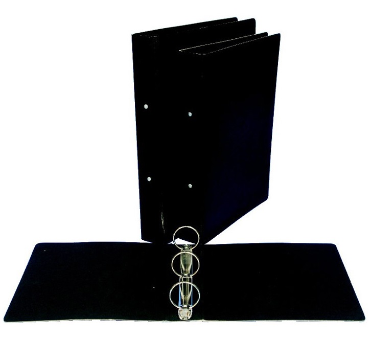 (SKR112) CARPETA EZCO FIBRA NEGRA 3X40 - ESCOLAR - CARPETAS