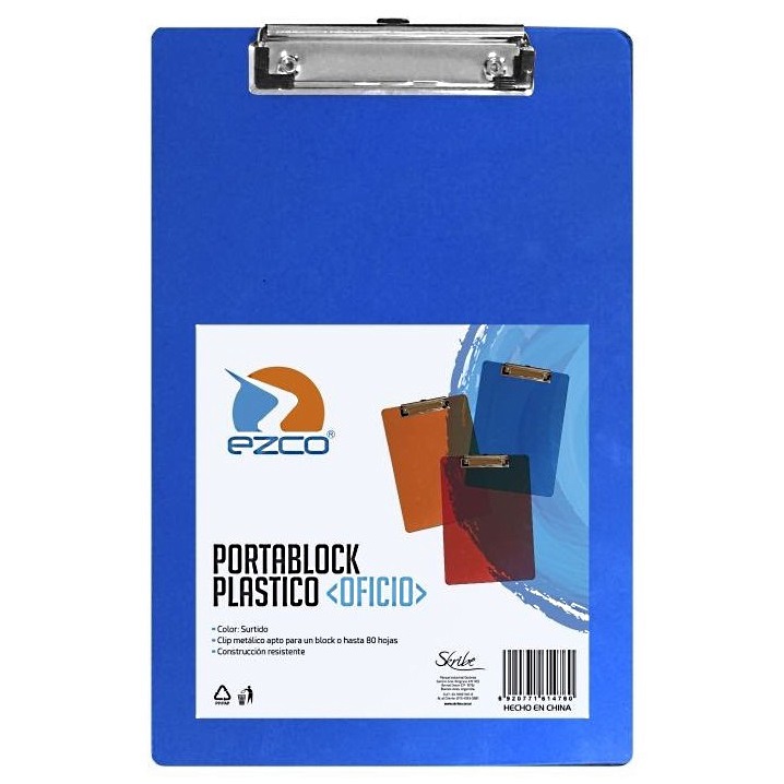(SKR49OF) PORTA BLOCK PLASTICO EZCO TRASL.OFI - COMERCIAL - TABLEROS