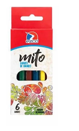 (SKR54) LAPIZ DE COLOR MITO X6 CORTOS - ESCOLAR - LAPICES