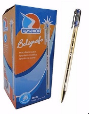 (SKR63Z) BOLIGRAFO EZCO 1MM AZUL - ESCOLAR - BOLIGRAFOS