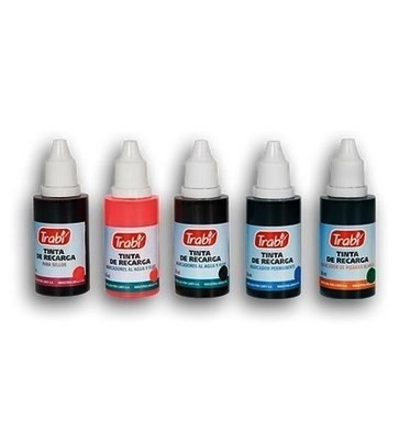 (TRA10N) TINTA TRABI P/SELLO 30ML NEGRO - COMERCIAL - SELLOS