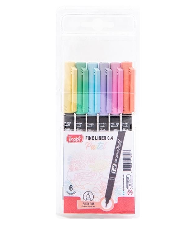 (TRA25) MICROFIBRA TRABI FINE X6 0.4 PASTEL - ESCOLAR - MICROFIBRAS